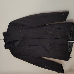 Helly Hansen Charcoal PinStripe Winter HellyTech Coat Warmore By Primaloft